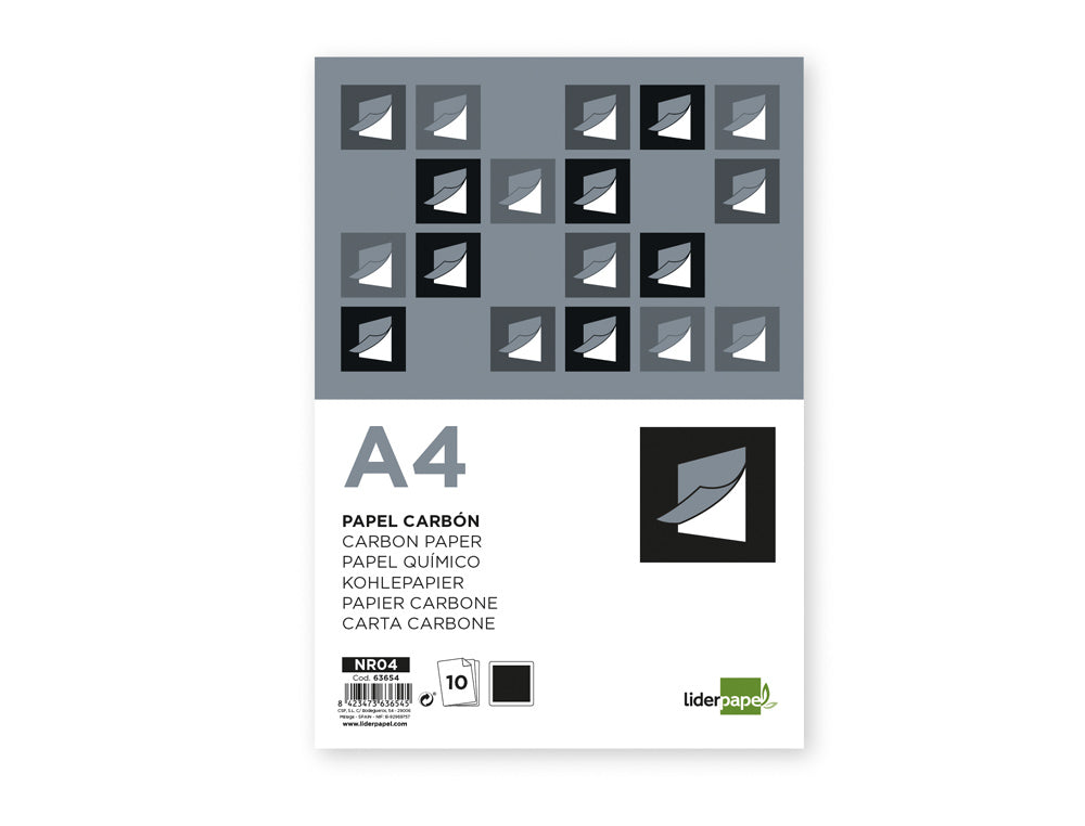 Papier carbone a4 noir 10f