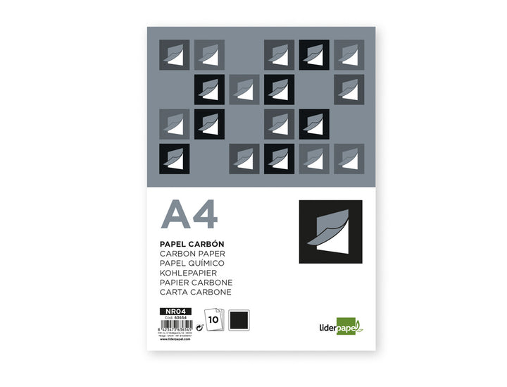 Papier carbone a4 noir 10f