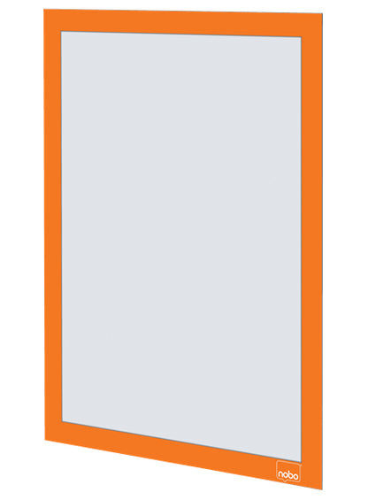 Porte-affiche magnétique A4 adhésif - orange-lot de 2