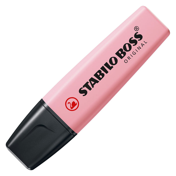 Surligneur Stabilo boss pastel rose - pointe biseautée