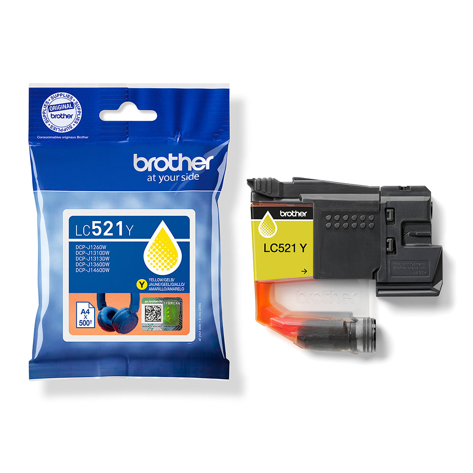 Cartouche d'encre Brother jaune LC521y - 500 pages