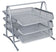 Corbeille courrier triple mesh gris