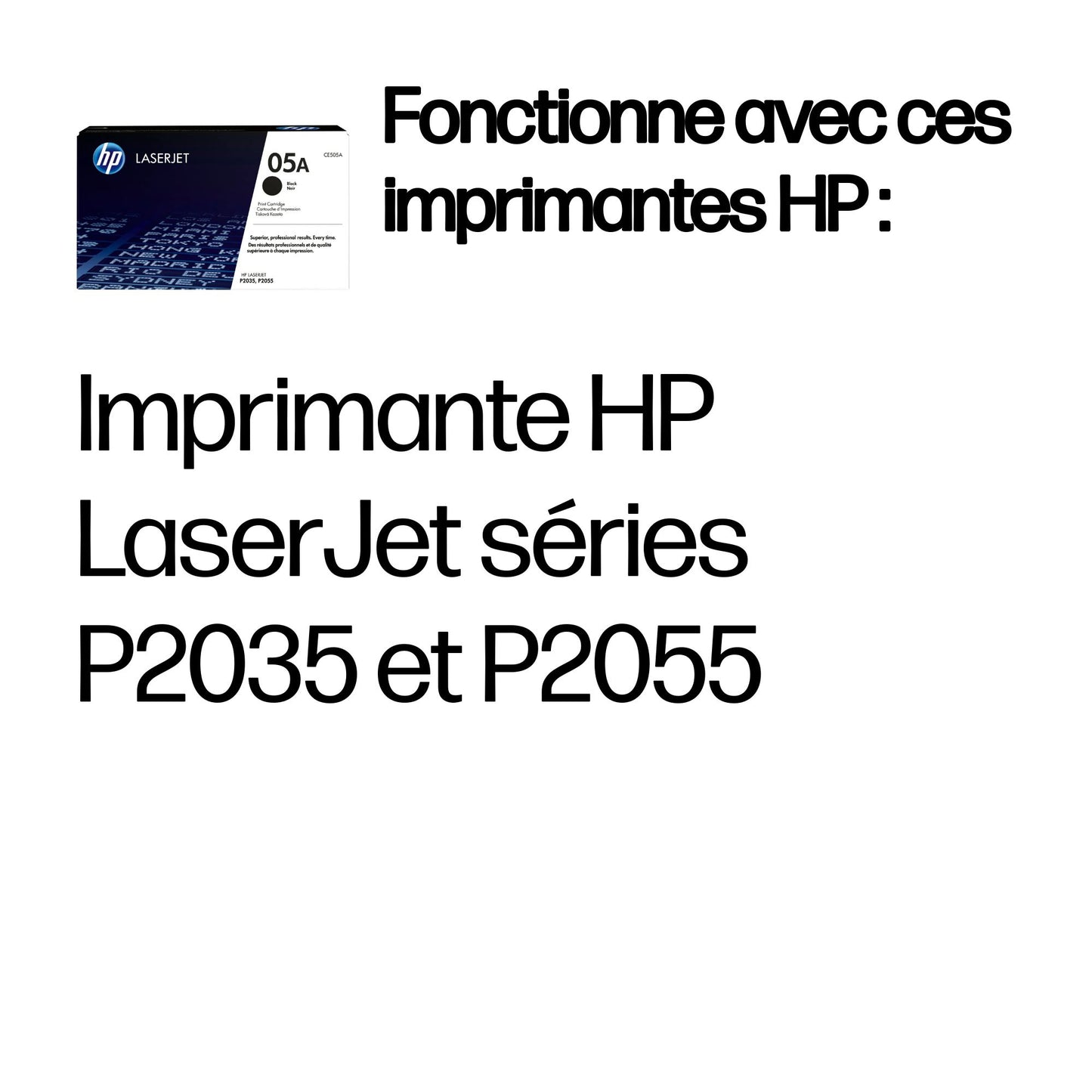 Cartouche toner HP ce505a - rendement 2300 pages