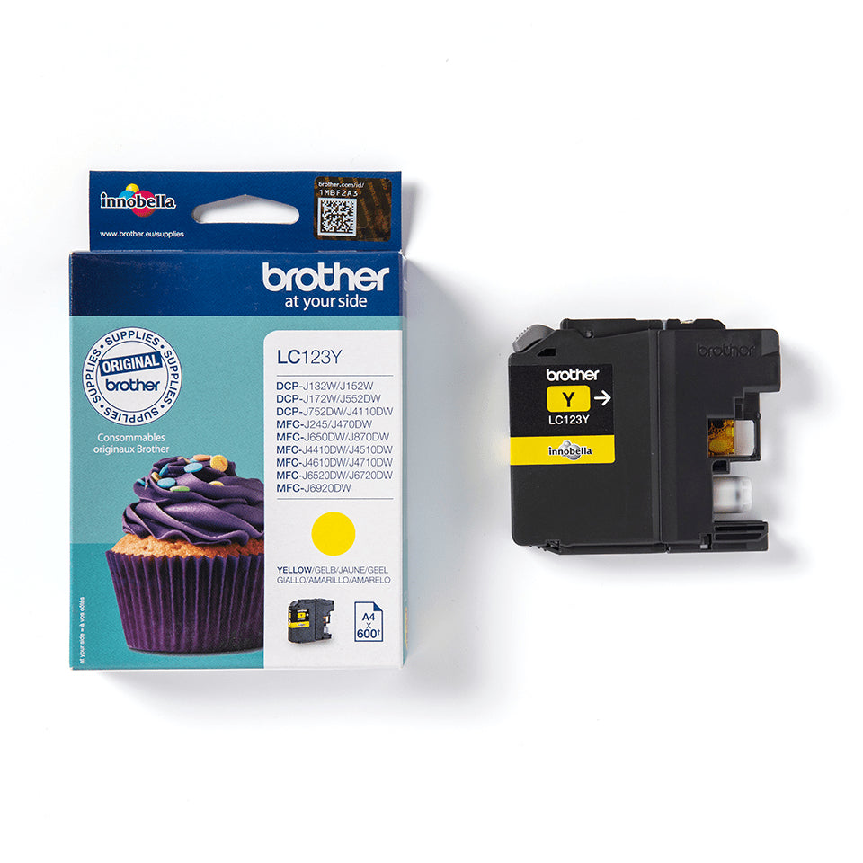 Cartouche d'encre Brother LC123y - jaune, rendement élevé