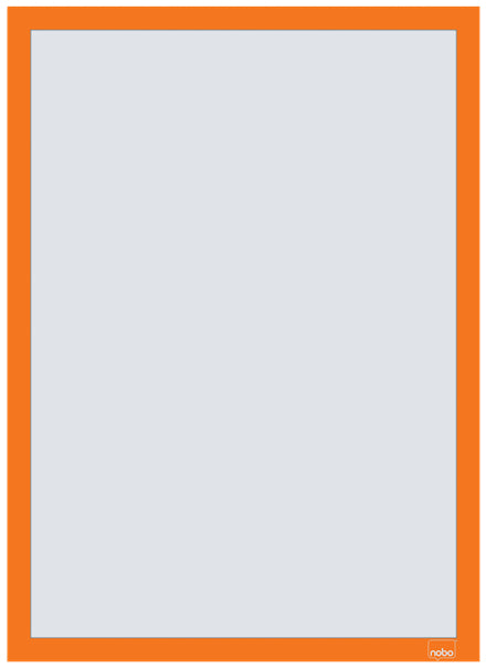 Porte-affiche magnétique  A3 adhésif -orange-lot de 2