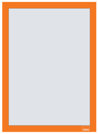 Porte-affiche magnétique A4 adhésif - orange-lot de 2