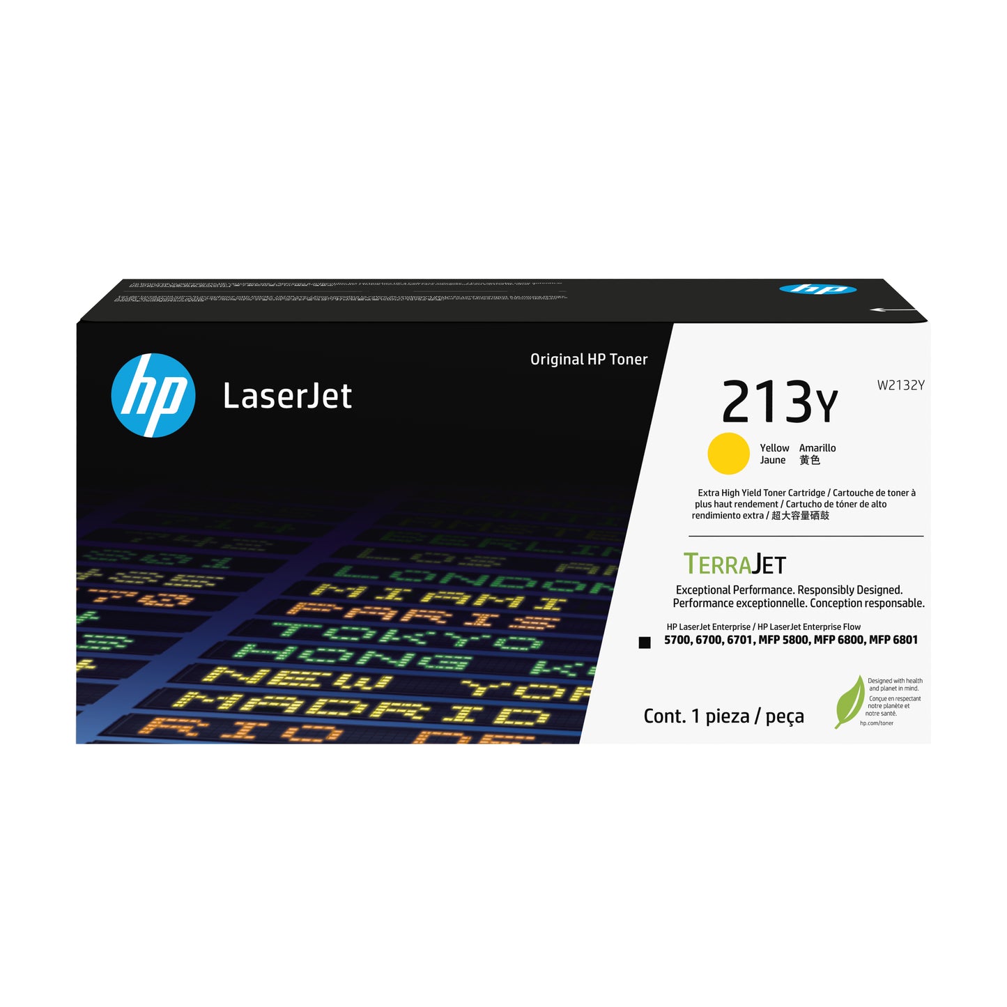 Cartouche toner HP jaune 213y - rendement élevé 12 000 pages