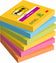 bloc adhésif Post-it sticky 76x76 carnival -lot de 6