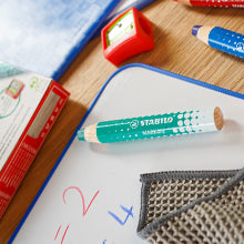 Crayon marqueur vert  pour ardoises et tableaux blancs STABILO MARKdry