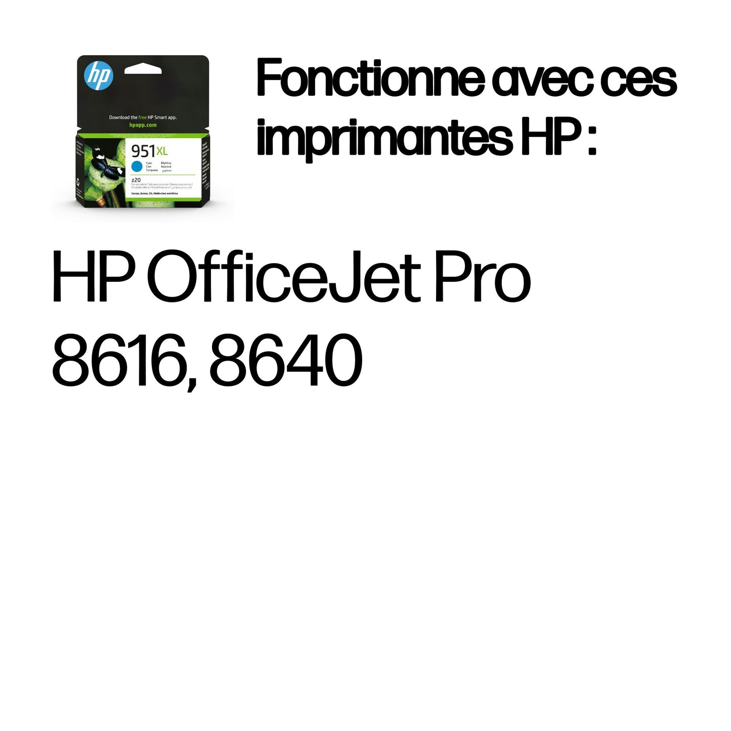 Cartouche d'encre cyan 951XL - Haute capacité