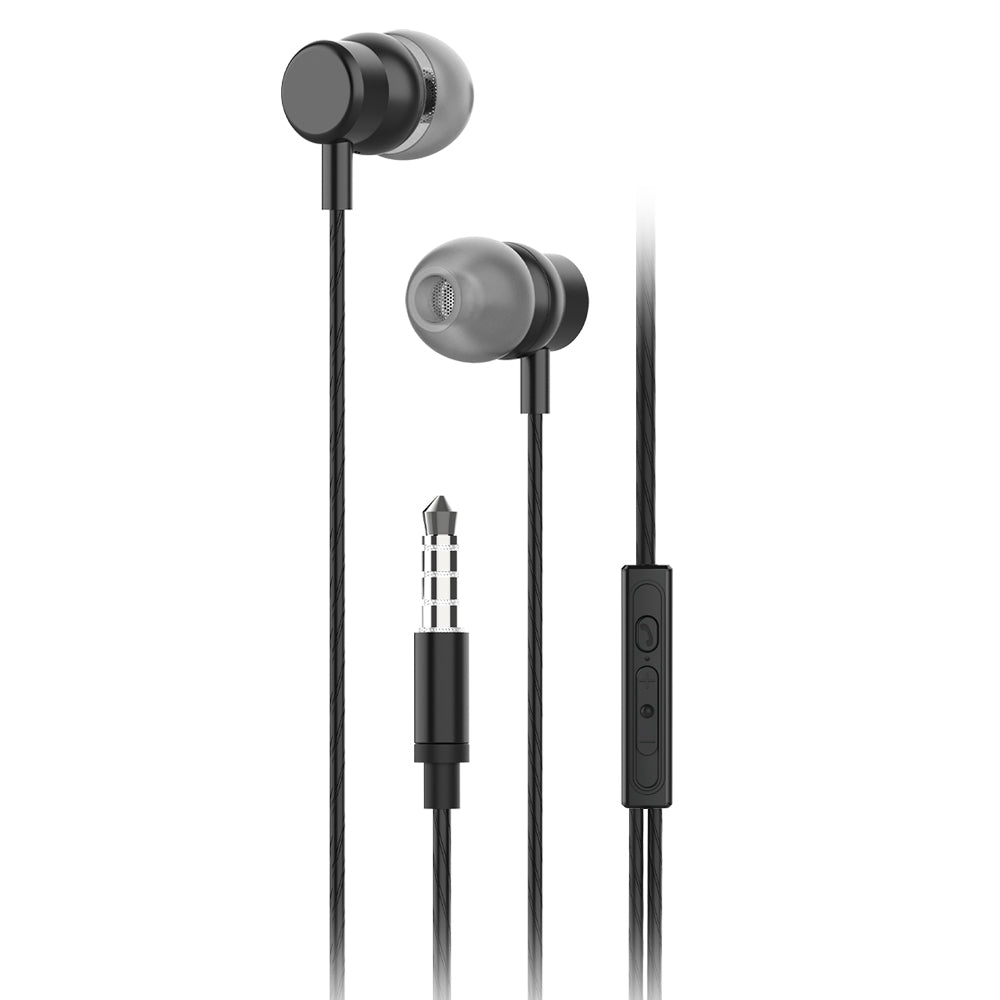 Ecouteurs Filaires Intra-Auriculaire Noir/Aluminium Urban Sound Jack 3,5 mm