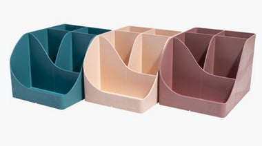 Pot crayons 5 compartiments skandi-vieux rose