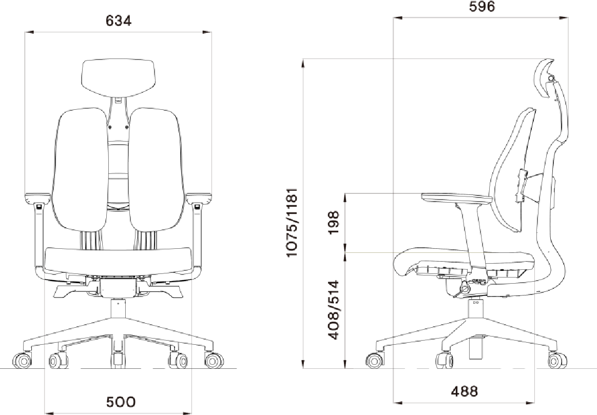 Siège Ergonomique avec Têtière - Ajustable et Confort-spécial mal de dos