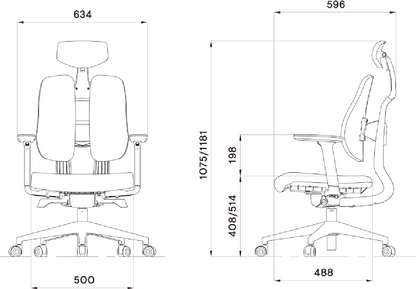 Siège Ergonomique avec Têtière - Ajustable et Confort-spécial mal de dos