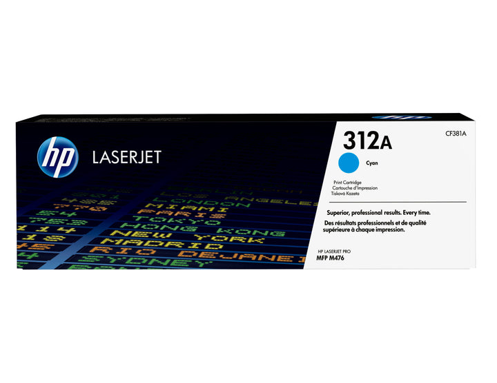 Cartouche toner HP cyan 312a - impression professionnelle