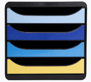 Module de classement bigbox bee blue 4 tiroirs