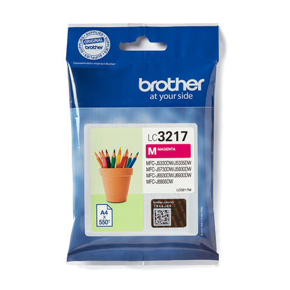 Cartouche d'encre Brother magenta lc3217m - impression 550 pages