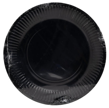 Assiette carton 23cm p/20 noir