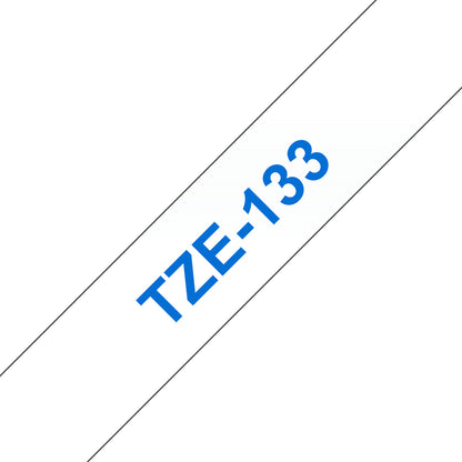 Ruban Brother 12mm TZE133 - bleu/ transparent