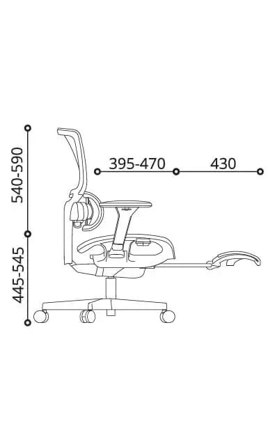 Fauteuil de bureau Zenit filet avec tétiére et repose pied