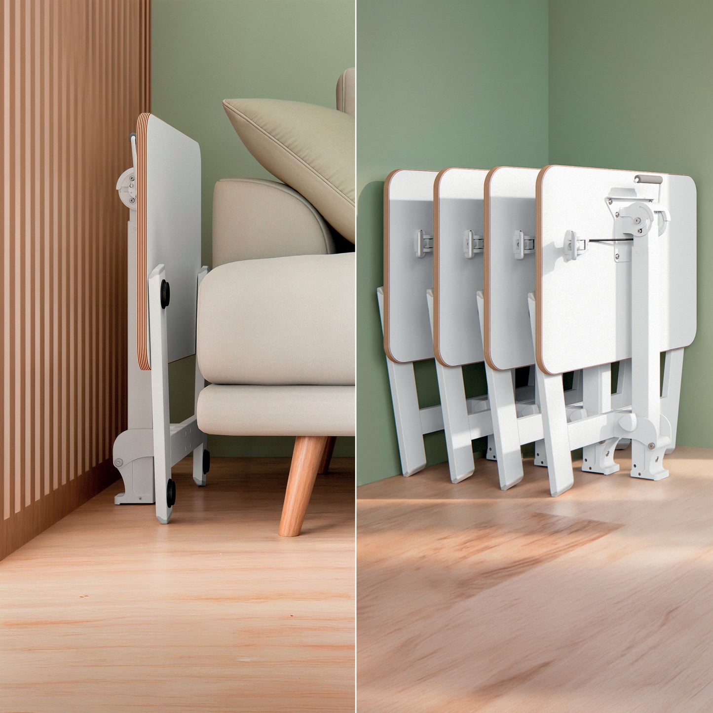 Bureau assis-debout compact pliable - Réglable en hauteur