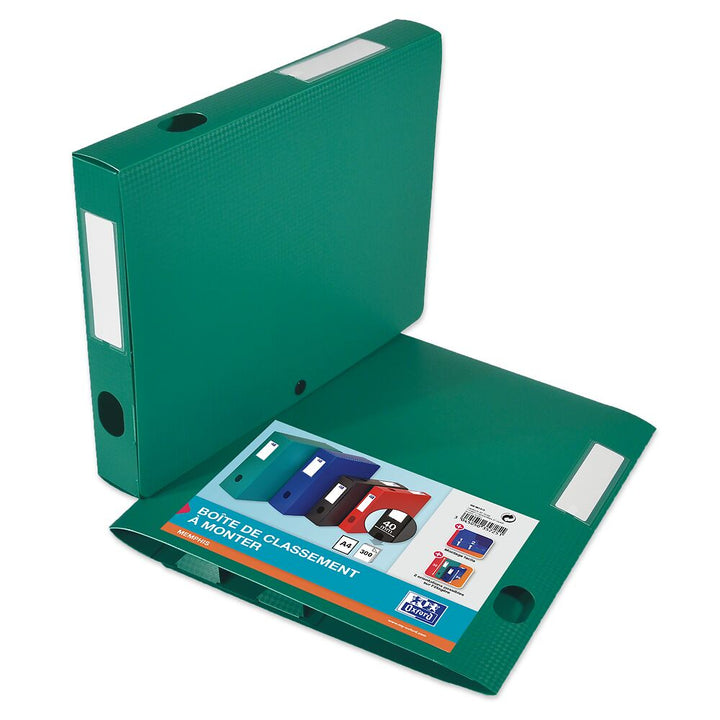 Boîte de Classement Memphis A4 - Dos 40mm - Vert