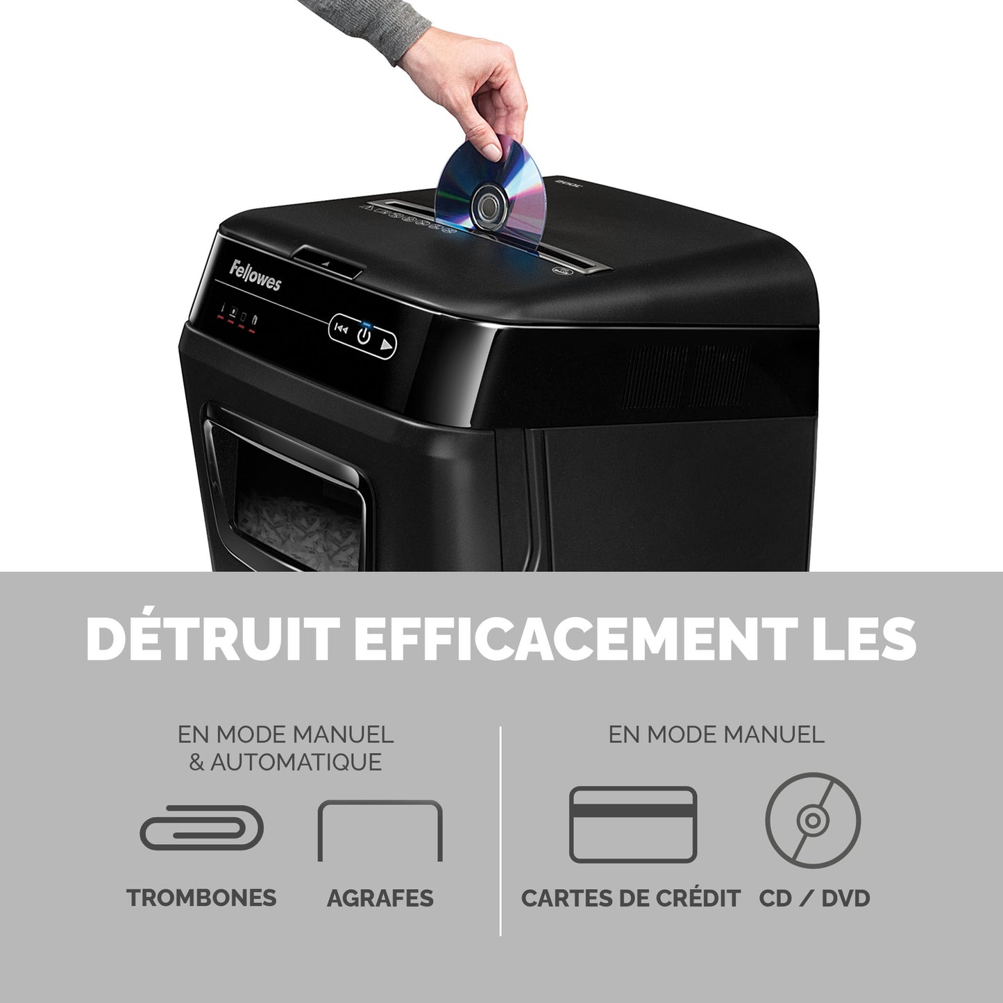 Destructeur automax 200 coupe croisée Fellowes