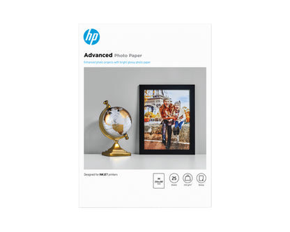 Papier photo HP A4 250g - finition brillante- 25 feuilles
