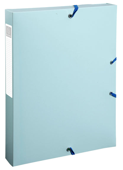 Boite classement polypro bee blue dos 40mm -assorti