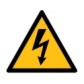Sticker sol danger électricité 50x50 - antidérapant