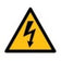 Sticker sol danger électricité 50x50 - antidérapant