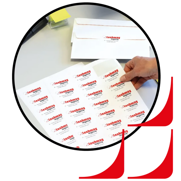 Étiquettes a4 2657 - 500 unités, 2 bandes par feuille