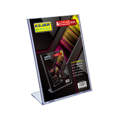 Porte-visuel incliné A6 cristal-105X148mm
