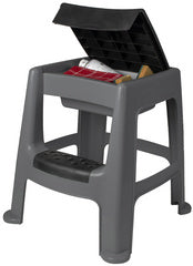Marchepied 1 marche avec espace de  rangement  - compact et pratique