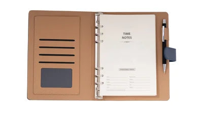Organiseur de bureau simili cuir avec coffret cadeau A5 -noir