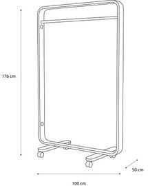 Portant à Vêtements Mobile - Capacité 30 Pièces