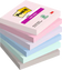 Notes Post-it® Super Sticky, Soulful, 76 mm x 76 mm lot de 6 Blocs