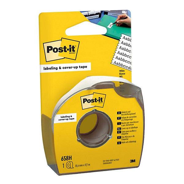 Ruban de masquage post it 658 4,2mm -1 ligne  - Repositionnable et Écrivable