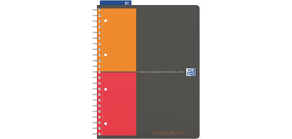 Cahier à spirales Oxford Manager Book A4+ - 23 x 29,7 cm - 160 pages