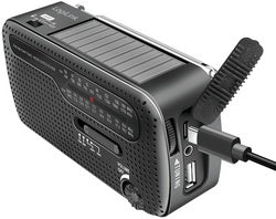Radio solaire avec dynamo 4 en 1