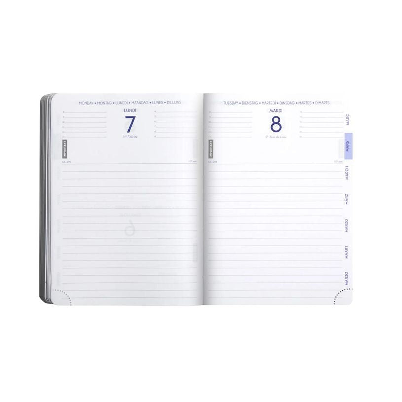 Agenda Forum Samouraï Exacompta 12 x 17 cm Journalier Août 2026 - Juillet 2027