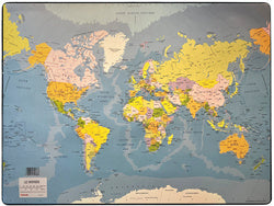 Sous-main Planisphère carte du monde- Protection Antidérapante- 40x53cm